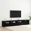 TV szekrény 3 pcs Musta tammi 240 x 35 x 40 cm Faanyag