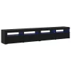 TV szekrény 3 pcs Musta tammi 240 x 35 x 40 cm Faanyag