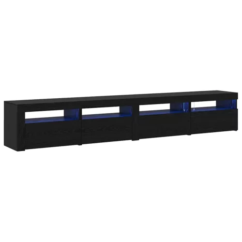 TV szekrény 3 pcs Musta tammi 240 x 35 x 40 cm Faanyag