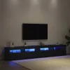 TV szekrény 3 pcs Musta tammi 240 x 35 x 40 cm Faanyag