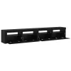 TV szekrény 3 pcs Musta tammi 240 x 35 x 40 cm Faanyag