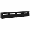 TV szekrény 3 pcs Musta tammi 240 x 35 x 40 cm Faanyag