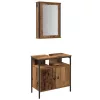Fürdőszoba bútor szett 2 pcs Barna 60 x 30 x 60 cm Faanyag