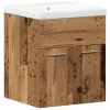 Fürdőszoba bútor szett 3 pcs Öreg fa 41 x 38.5 x 46 cm Faanyag