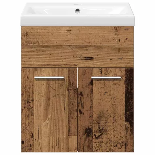 Fürdőszoba bútor szett 3 pcs Öreg fa 41 x 38.5 x 46 cm Faanyag
