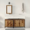 Fürdőszoba bútor szett 3 pcs Barna 80 x 30 x 60 cm Faanyag