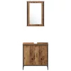 Fürdőszoba bútor szett 3 pcs Barna 80 x 30 x 60 cm Faanyag