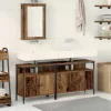 Fürdőszobai Mosdószekrények 3 pcs Barna 80 x 30 x 60 cm Faanyag