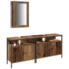 Fürdőszobai Mosdószekrények 3 pcs Barna 80 x 30 x 60 cm Faanyag