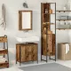 Fürdőszoba bútor szett 3 pcs Barna 33 x 33 x 185.5 cm Faanyag