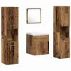 Fürdőszobai bútor szett 4 pcs Öreg fa 41 x 38.5 x 46 cm Faanyag