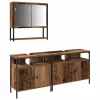 Fürdőszoba bútor szett 3 pcs Barna 80 x 30 x 60 cm Faanyag