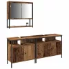 Fürdőszoba bútor szett 3 pcs Barna 80 x 30 x 60 cm Faanyag