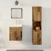 Fürdőszoba bútor szett 4 pcs Öreg fa 41 x 38.5 x 46 cm Faanyag