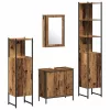 Fürdőszoba bútor szett 4 pcs Barna 33 x 33 x 185.5 cm Faanyag