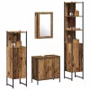Fürdőszoba bútor szett 4 pcs Barna 33 x 33 x 185.5 cm Faanyag