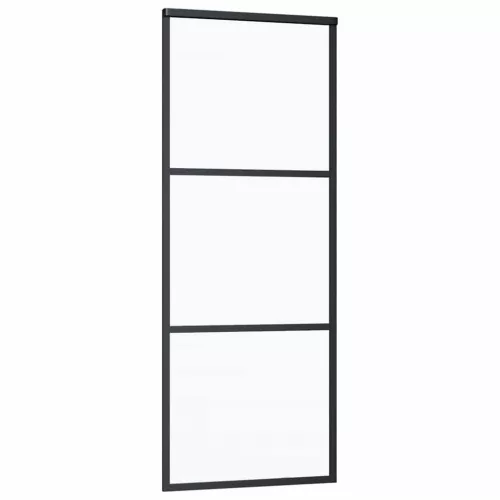 ESG üveg és alumínium tolóajtó fémszerelvény-szettel 76x205 cm