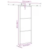 ESG üveg és alumínium tolóajtó fémszerelvény-szettel 76x205 cm