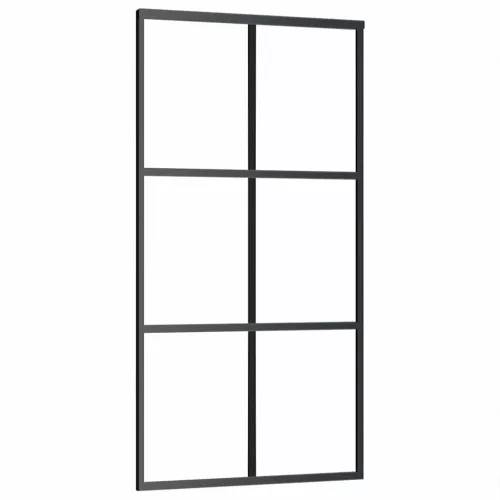 Tolóajtó vasalatokkal 102x205 cm ESG üveg&alumínium