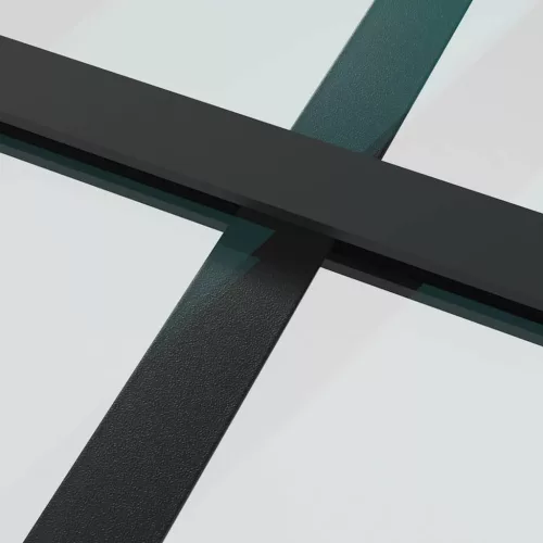 Tolóajtó vasalatokkal 102x205 cm ESG üveg&alumínium