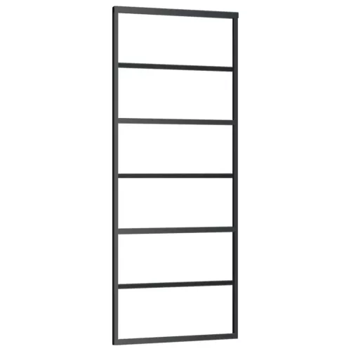 ESG üveg és alumínium tolóajtó fémszerelvény-szettel 76x205 cm