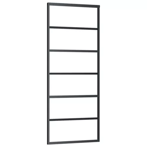 ESG üveg és alumínium tolóajtó fémszerelvény-szettel 76x205 cm