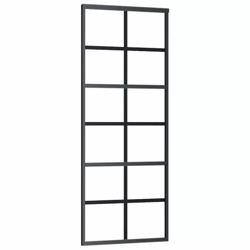 ESG üveg és alumínium tolóajtó fémszerelvény-szettel 76x205 cm
