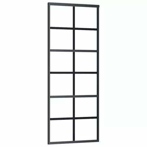 ESG üveg és alumínium tolóajtó fémszerelvény-szettel 76x205 cm