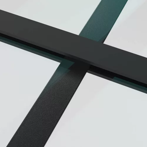 Tolóajtó vasalatokkal 102x205 cm ESG üveg&alumínium