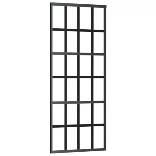 ESG üveg és alumínium tolóajtó fémszerelvény-szettel 76x205 cm