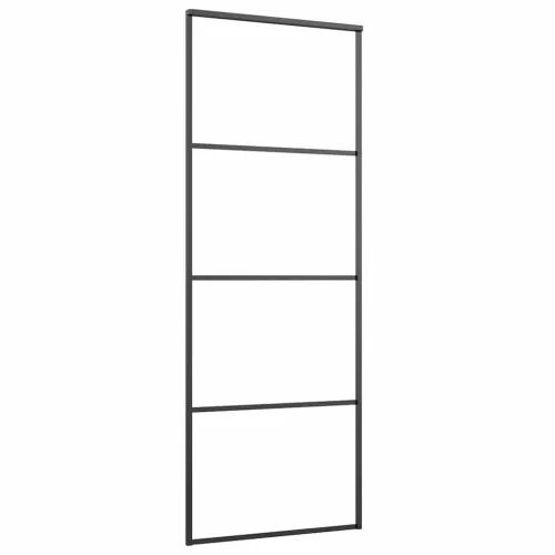 ESG üveg és alumínium tolóajtó fémszerelvény-szettel 76x205 cm