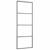 ESG üveg és alumínium tolóajtó fémszerelvény-szettel 76x205 cm