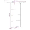 ESG üveg-alumínium tolóajtó fémszerelvény-szettel 102,5x205 cm