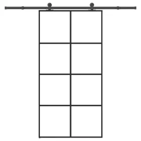   ESG üveg-alumínium tolóajtó fémszerelvény-szettel 102,5x205 cm