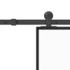 Tolóajtó vasalatokkal 102,5x205 cm edzett üveg&Alumínium