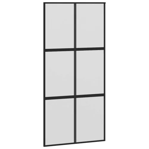 Tolóajtó vasalatokkal 102,5x205 cm edzett üveg&Alumínium