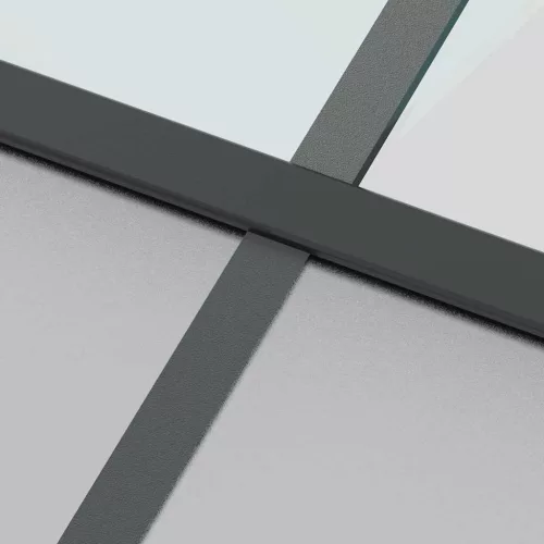 Tolóajtó vasalatokkal 102,5x205 cm edzett üveg és alumínium