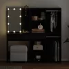 LED Fésülködő Asztal Musta tammi 140 x 40 x 140 cm Faanyag
