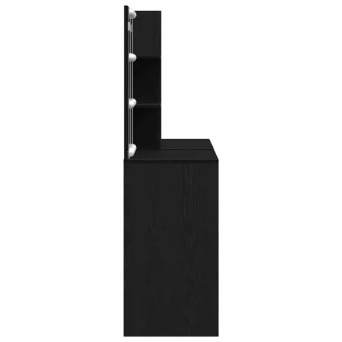 LED Fésülködő Asztal Musta tammi 140 x 40 x 140 cm Faanyag