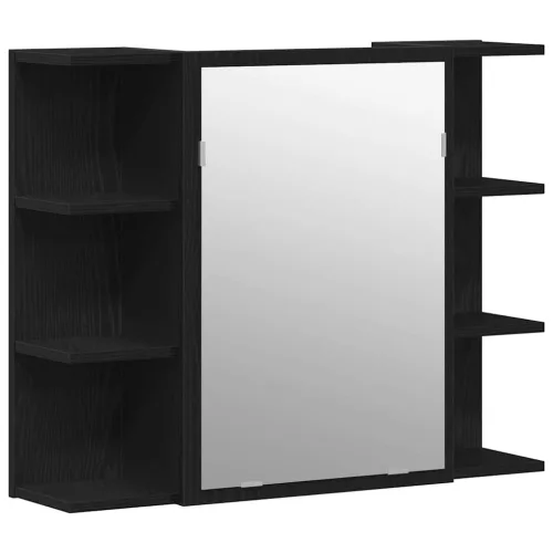 Fürdőszoba bútor szett 3 pcs Fekete 30 x 30 x 99.5 cm Faanyag