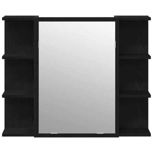 Fürdőszoba bútor szett 3 pcs Fekete 30 x 30 x 99.5 cm Faanyag
