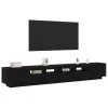 TV szekrény 3 pcs Fekete 260 x 35 x 40 cm Faanyag