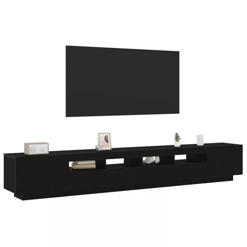 TV szekrény 3 pcs Fekete 260 x 35 x 40 cm Faanyag
