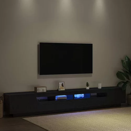TV szekrény 3 pcs Fekete 260 x 35 x 40 cm Faanyag