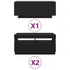 TV szekrény 3 pcs Fekete 260 x 35 x 40 cm Faanyag