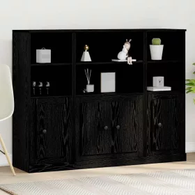 Felső szekrény Fekete tölgy 132 x 35.5 x 103.5 cm Faanyag