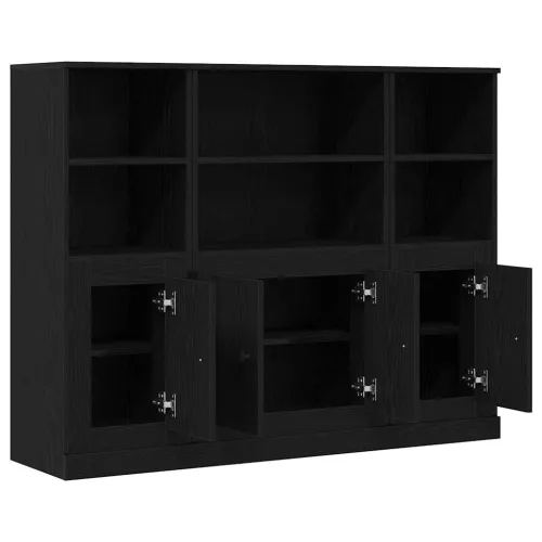 Felső szekrény Fekete tölgy 132 x 35.5 x 103.5 cm Faanyag