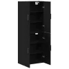 Fali szekrény 2 pcs Musta tammi 69.5 x 34 x 90 cm Faanyag