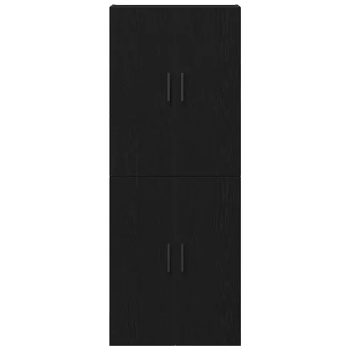 Fali szekrény 2 pcs Musta tammi 69.5 x 34 x 90 cm Faanyag