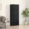Fali szekrény 2 pcs Musta tammi 69.5 x 34 x 90 cm Faanyag